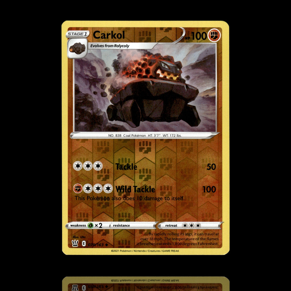 ▸ Carkol | SWSH05: Battle Styles | Reverse Holo | 079/163 | NM