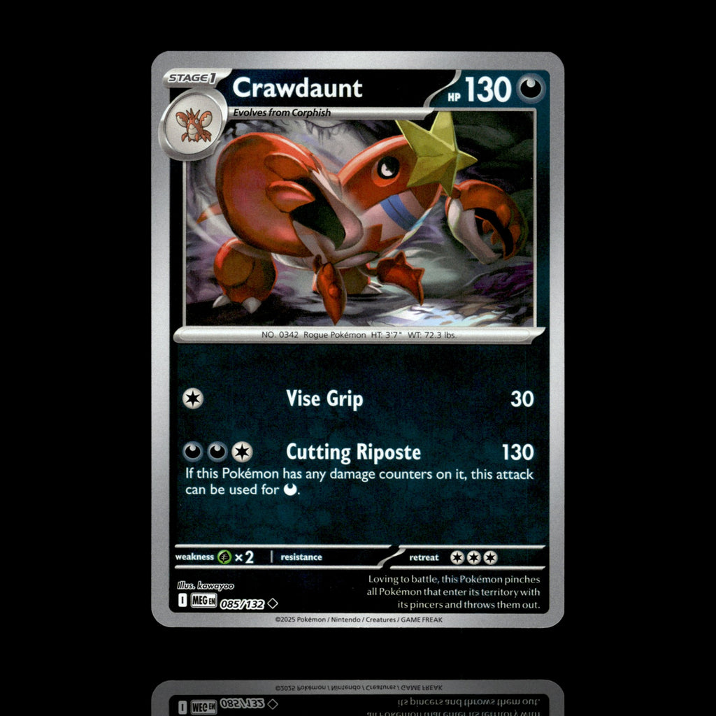 ▸ Crawdaunt | ME01: Mega Evolution | Reverse Holo | 085/132 | NM