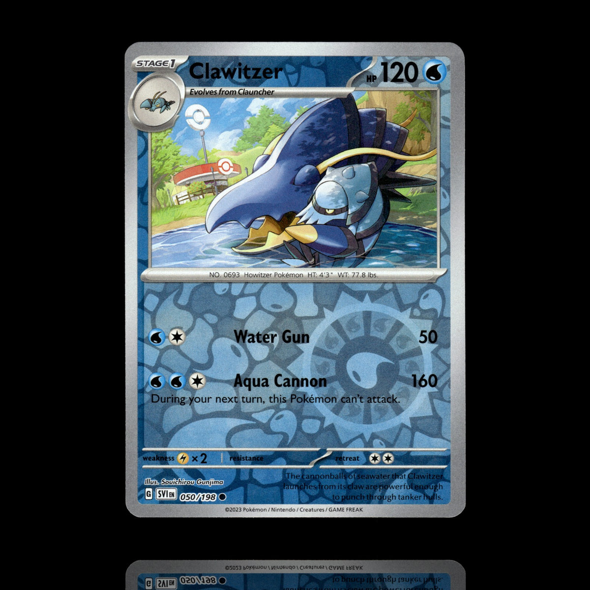 ▸ Clawitzer | SV01: Scarlet & Violet Base Set | Reverse Holo | 050/198 | NM