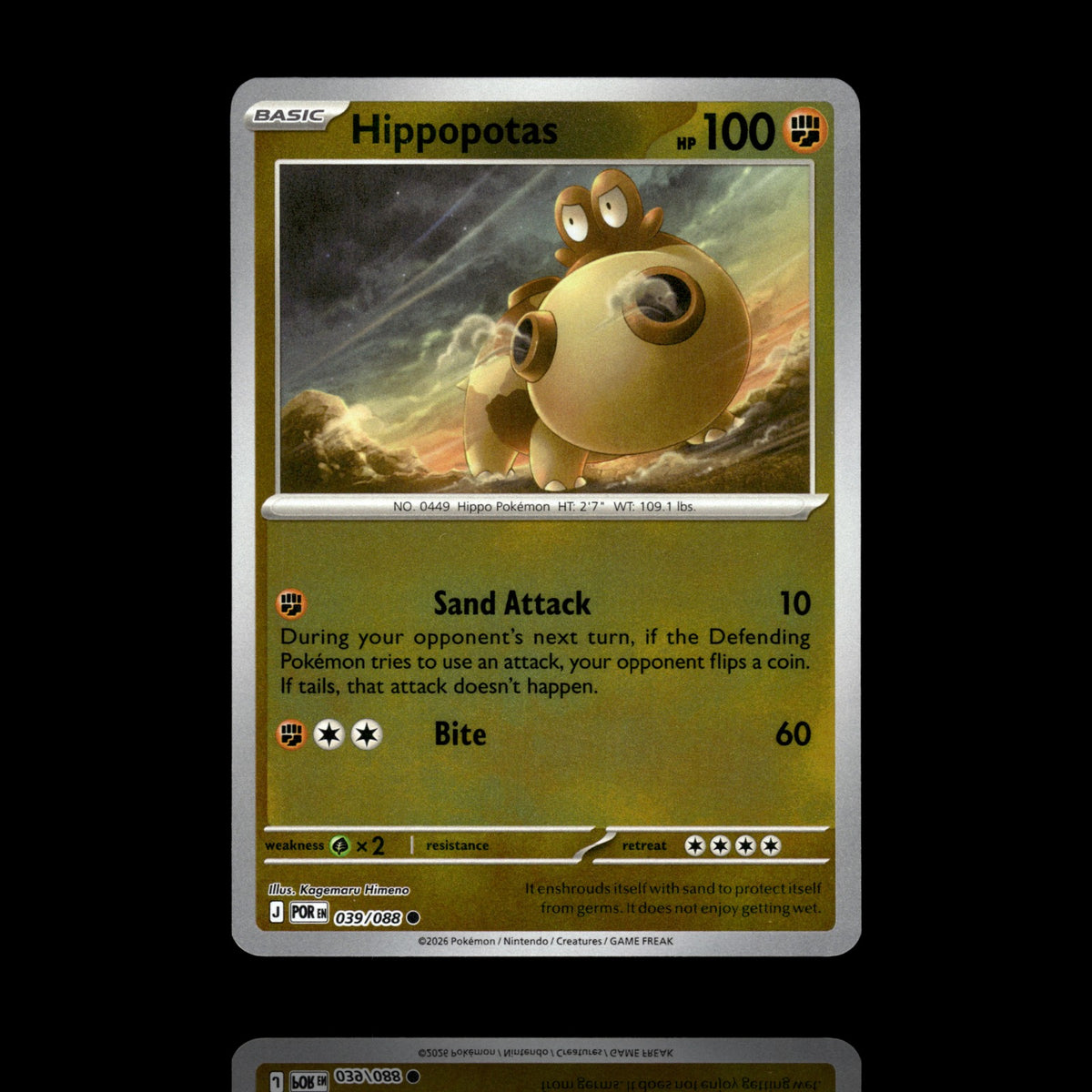 ▸ Hippopotas | ME03: Perfect Order | Reverse Holo | 039/088 | NM