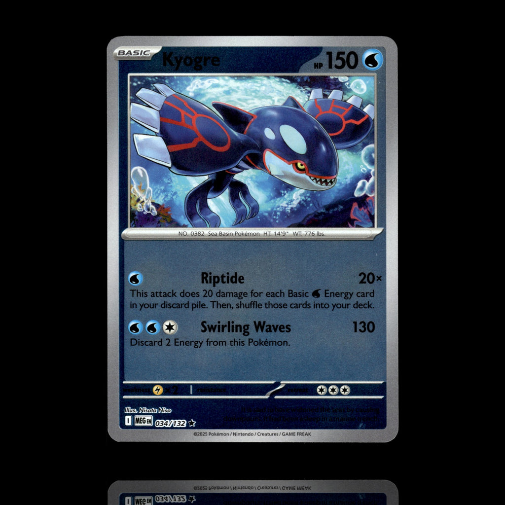 ▸ Kyogre | ME01: Mega Evolution | Reverse Holo | 034/132 | NM