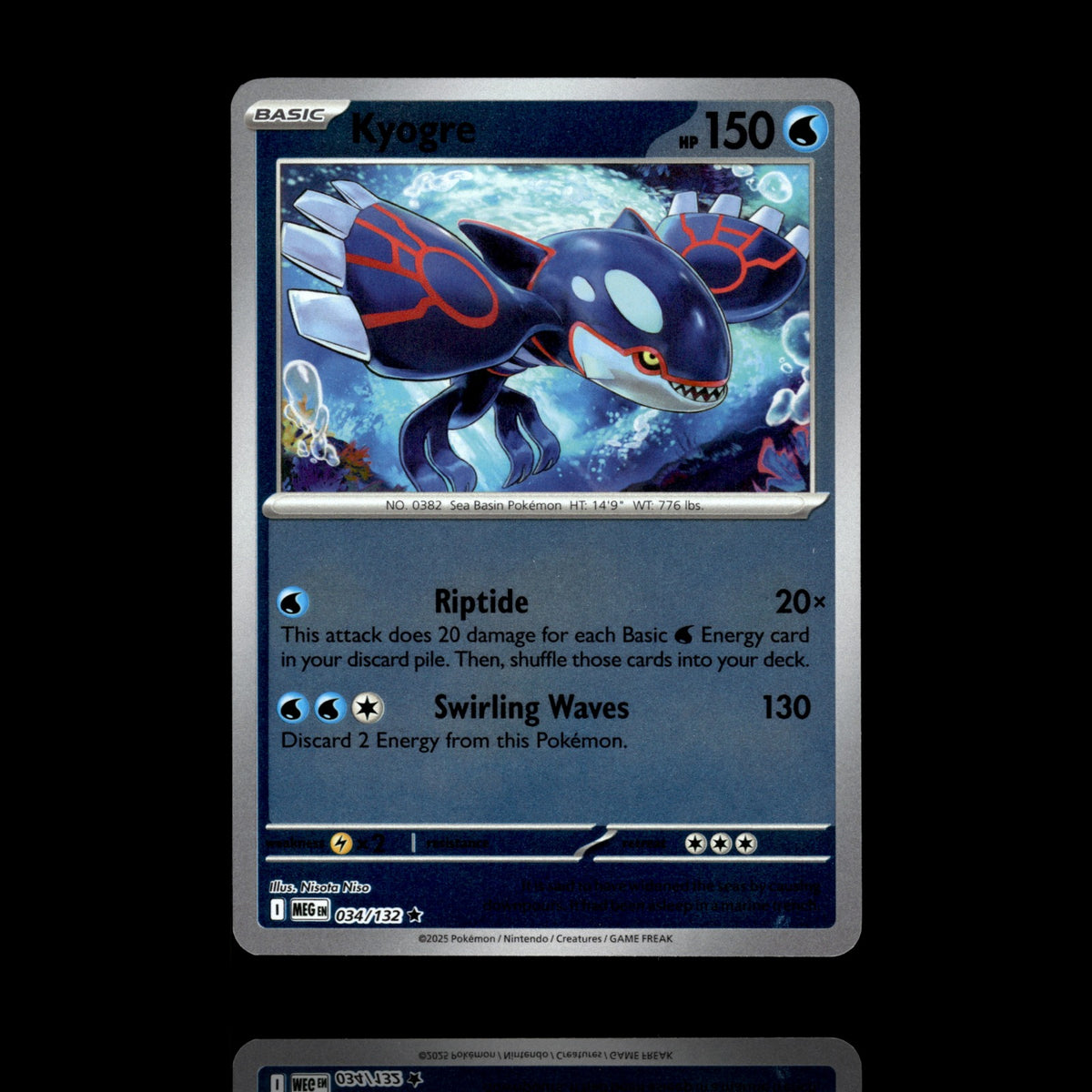 ▸ Kyogre | ME01: Mega Evolution | Reverse Holo | 034/132 | NM