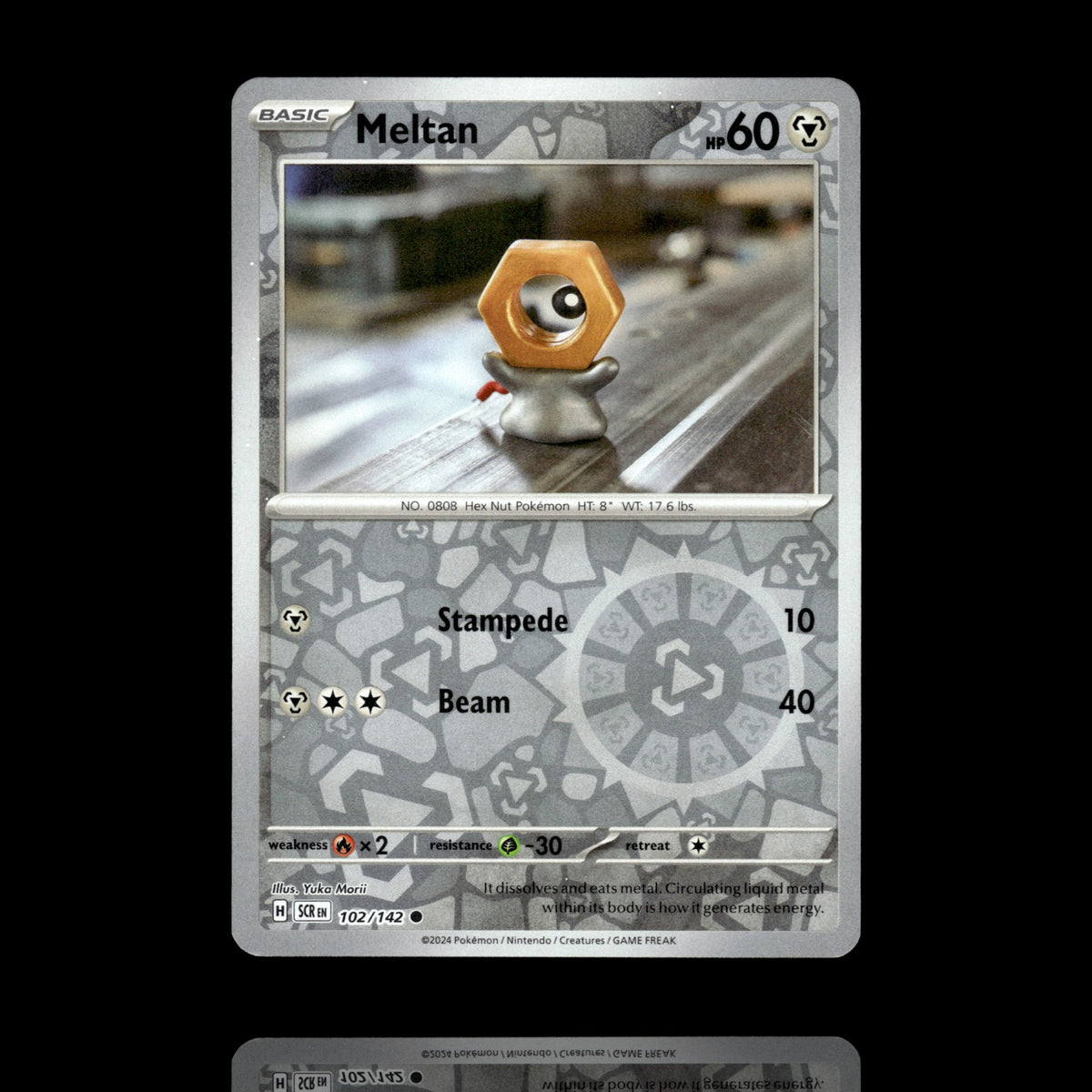 ▸ Meltan | SV07: Stellar Crown | Reverse Holo | 102/142 | NM