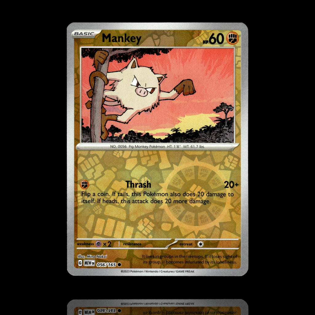▸ Mankey | SV: Scarlet & Violet 151 | Reverse Holo | 056/165 | NM