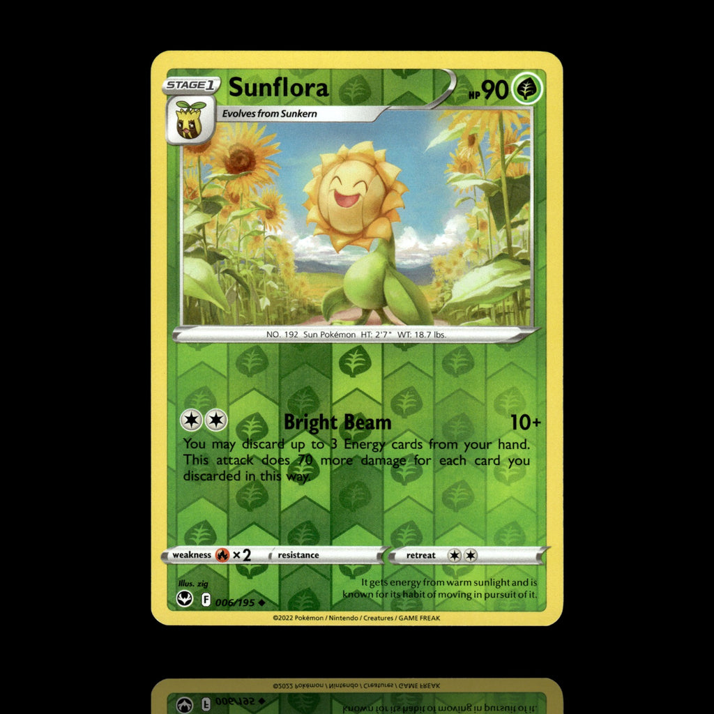 ▸ Sunflora | SWSH12: Silver Tempest | Reverse Holo | 006/195 | NM