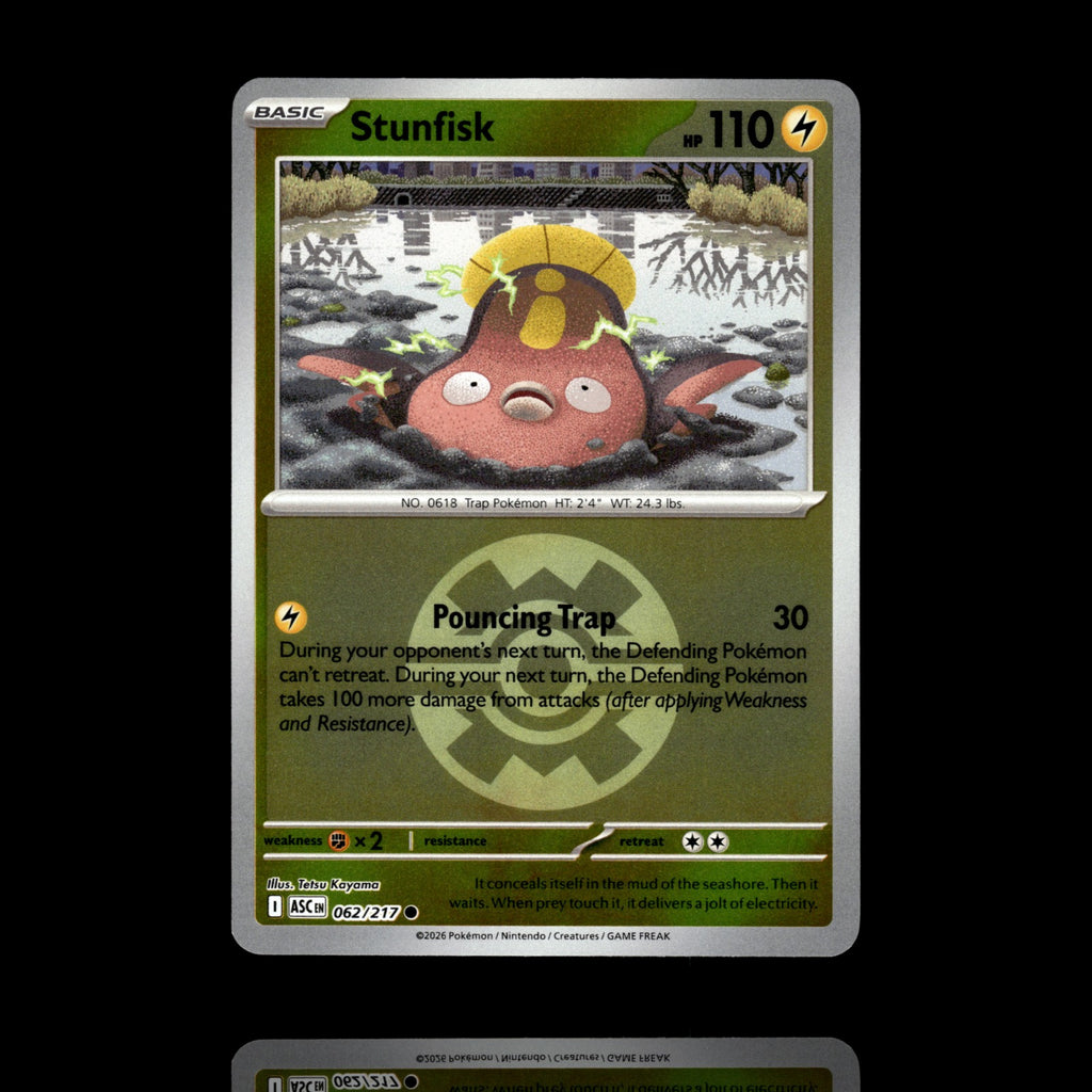 ▸ Stunfisk (Quick Ball) | ME: Ascended Heroes | Reverse Holo | 062/217 | NM
