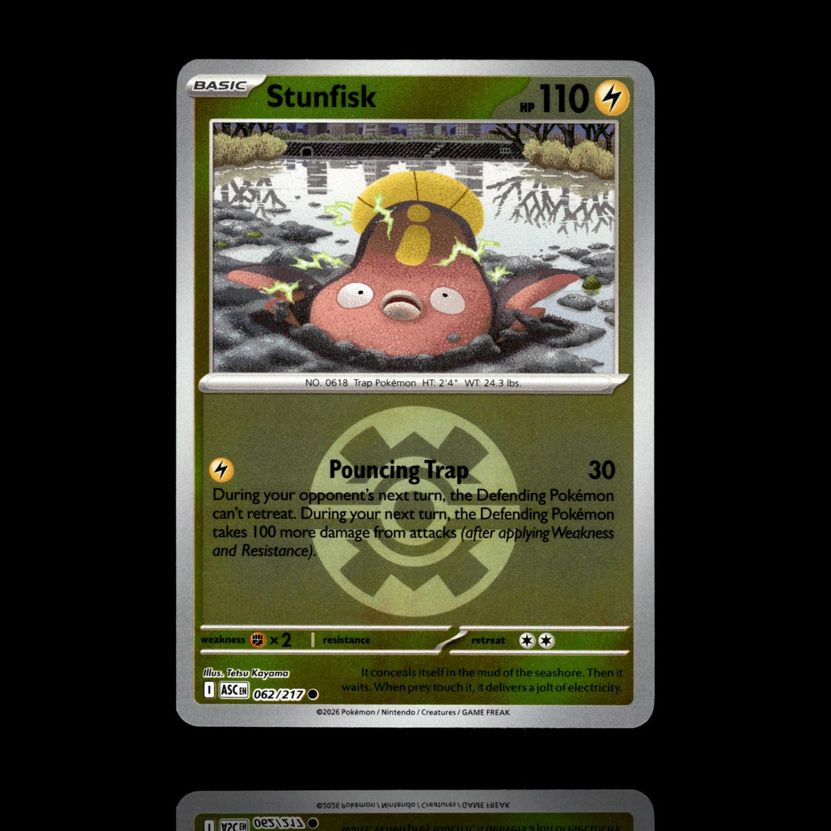 ▸ Stunfisk (Quick Ball) | ME: Ascended Heroes | Reverse Holo | 062/217 | NM