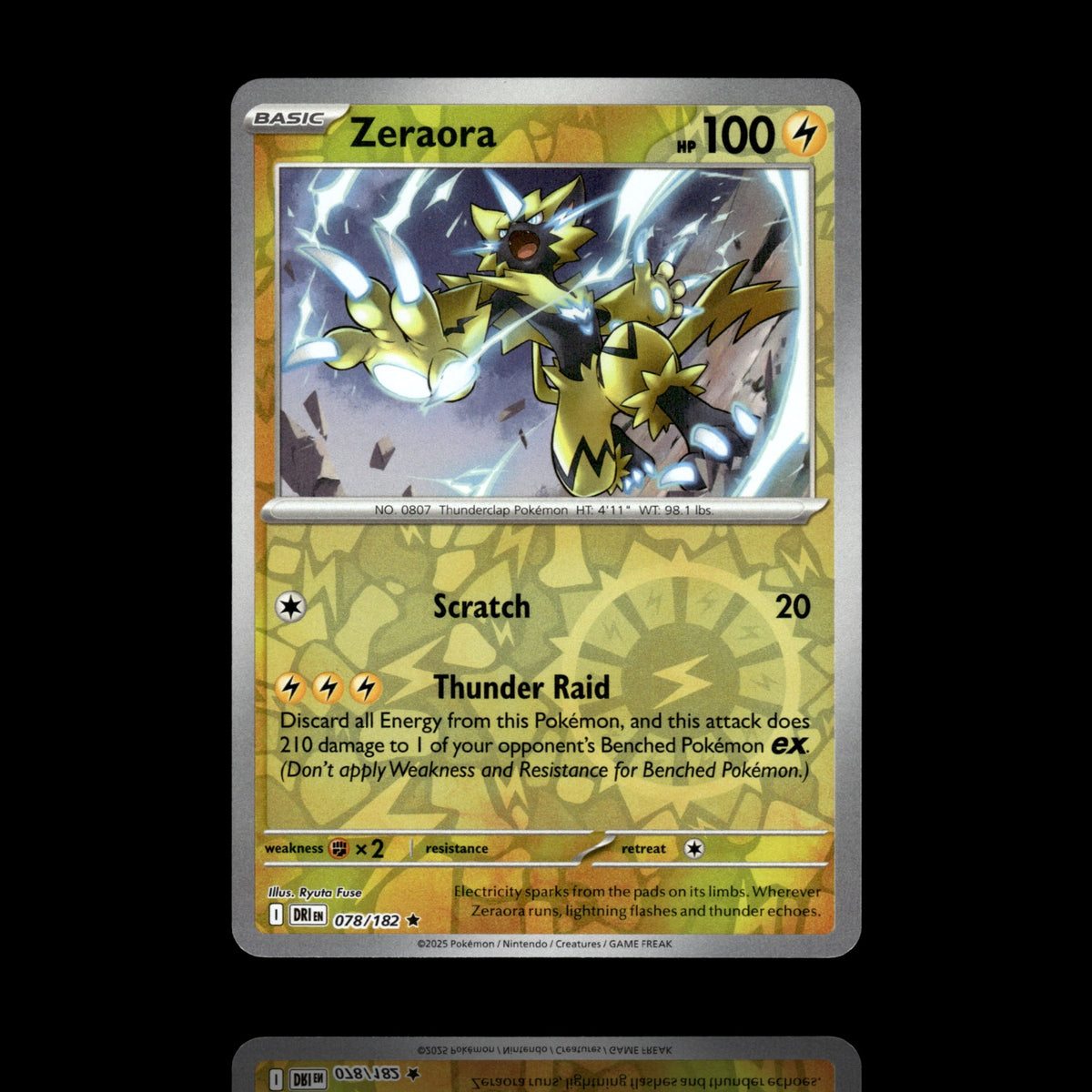 ▸ Zeraora | SV10: Destined Rivals | Reverse Holo | 078/182 | NM