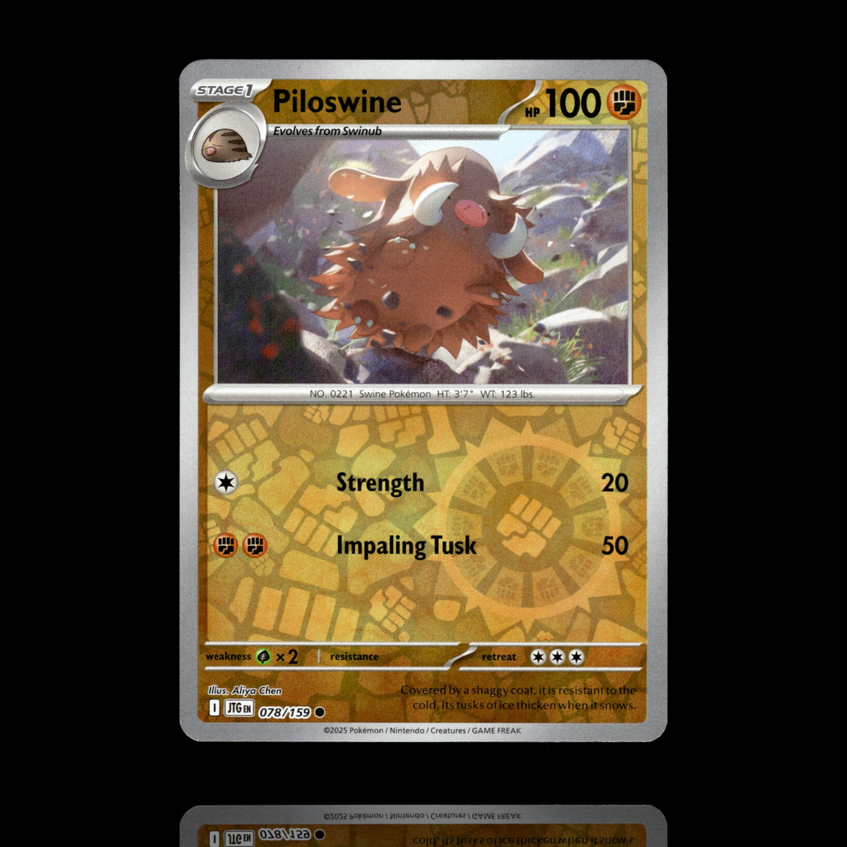 ▸ Piloswine | SV09: Journey Together | Reverse Holo | 078/159 | NM