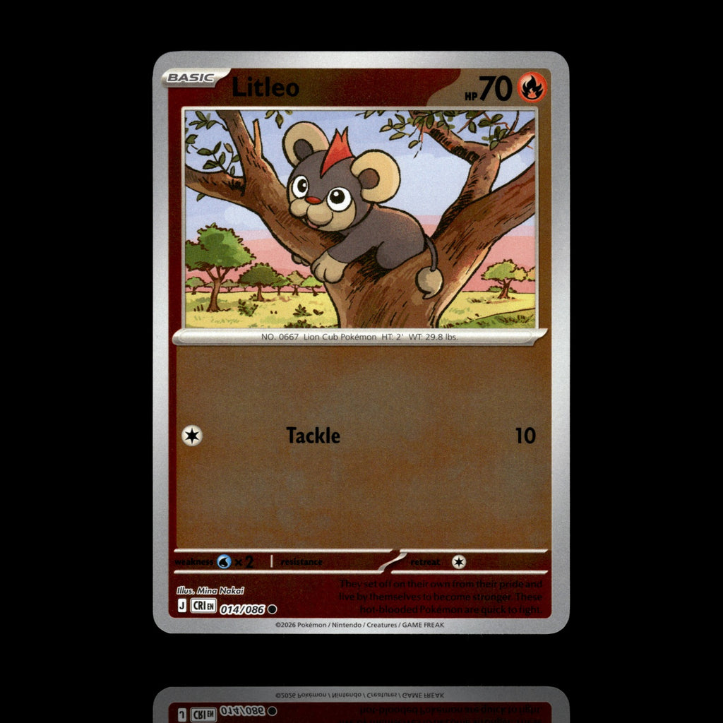 ▸ Litleo | ME04: Chaos Rising | Reverse Holo | 014/086 | NM