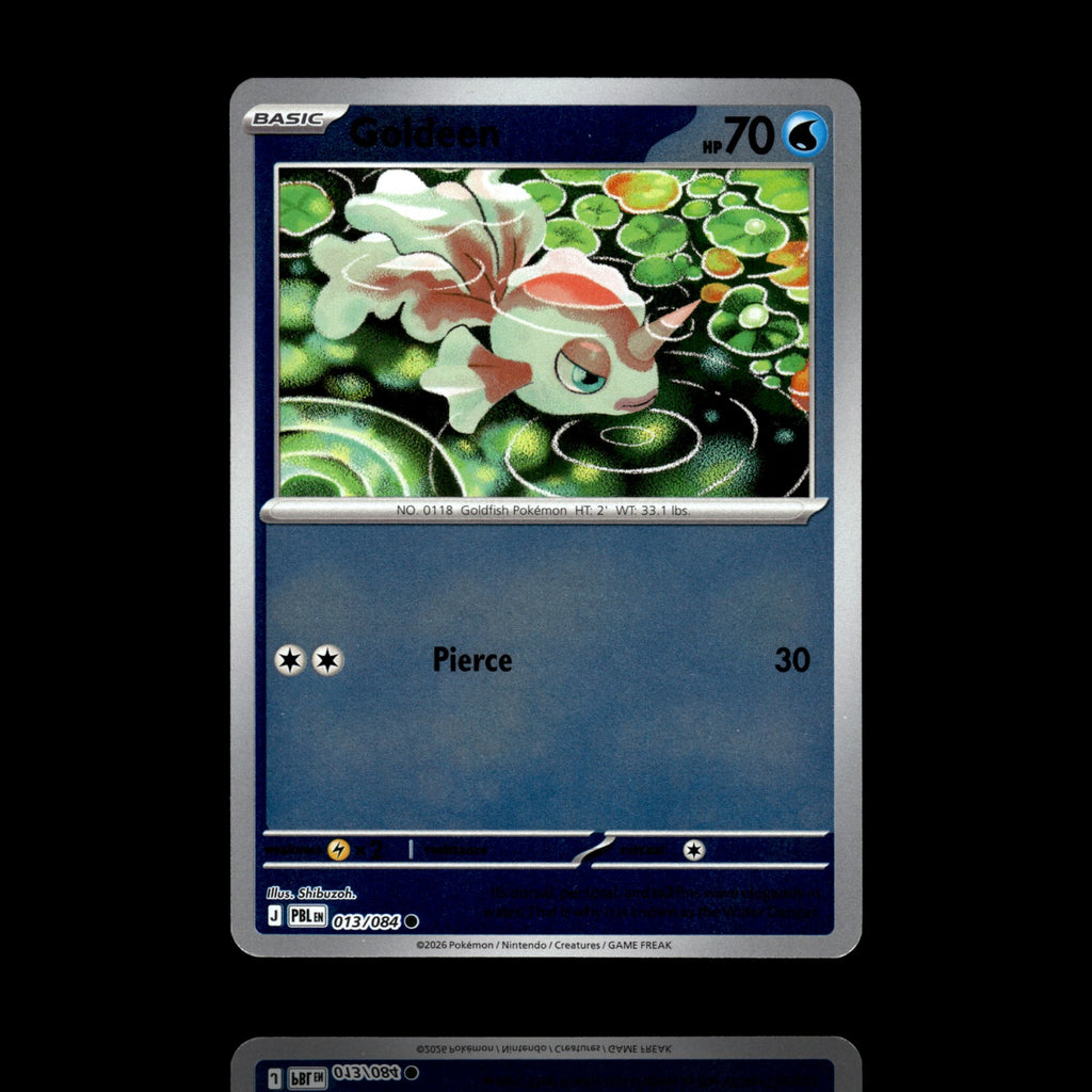 ▸ Goldeen | ME05: Pitch Black | Reverse Holo | 013/084 | NM