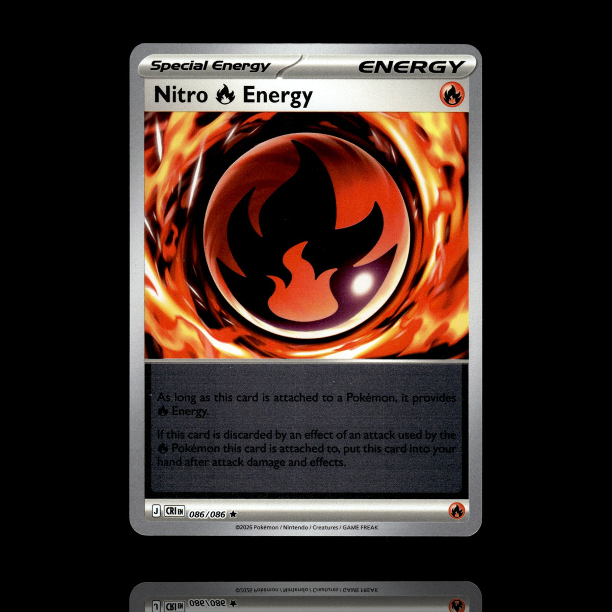 ▸ Nitro R Energy | ME04: Chaos Rising | Reverse Holo | 086/086 | NM