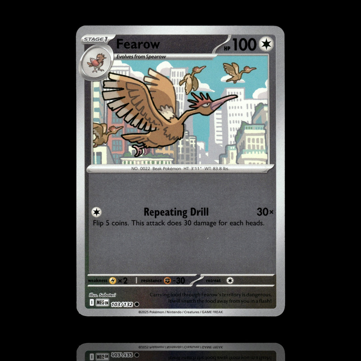 ▸ Fearow | ME01: Mega Evolution | Reverse Holo | 103/132 | NM