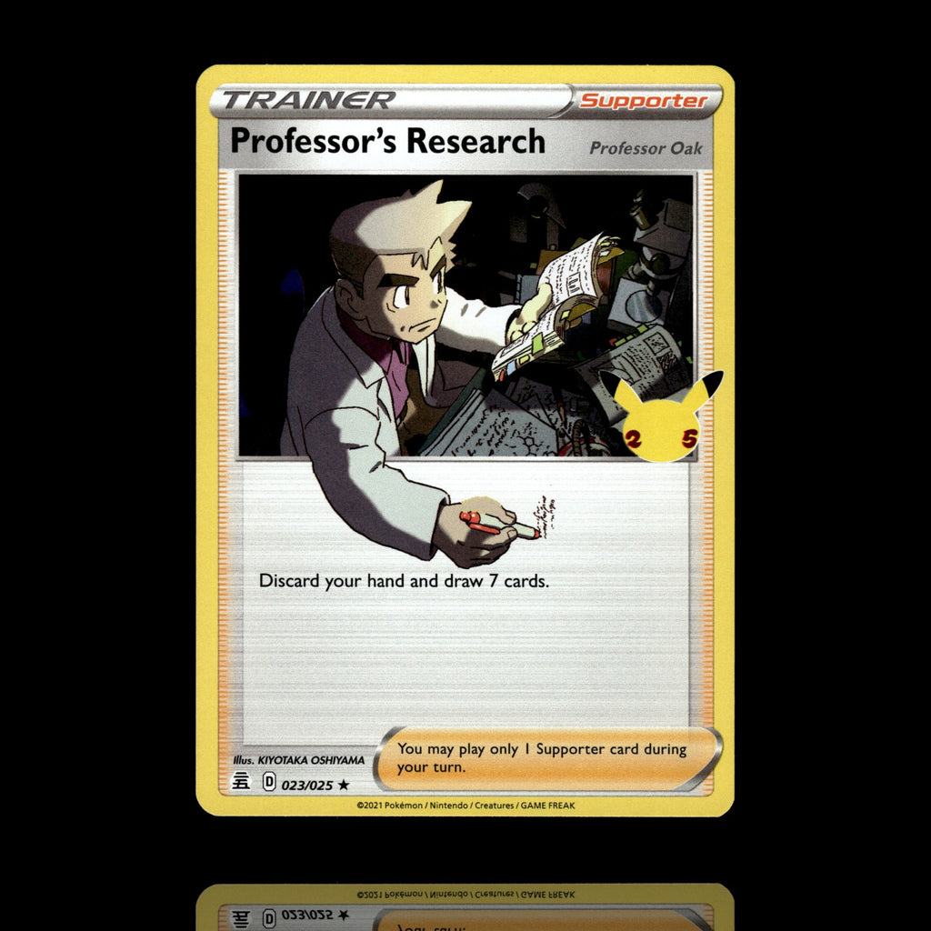 ▸ Professor's Research [Professor Oak] | Celebrations | Holo Rare | 023/025 | NM