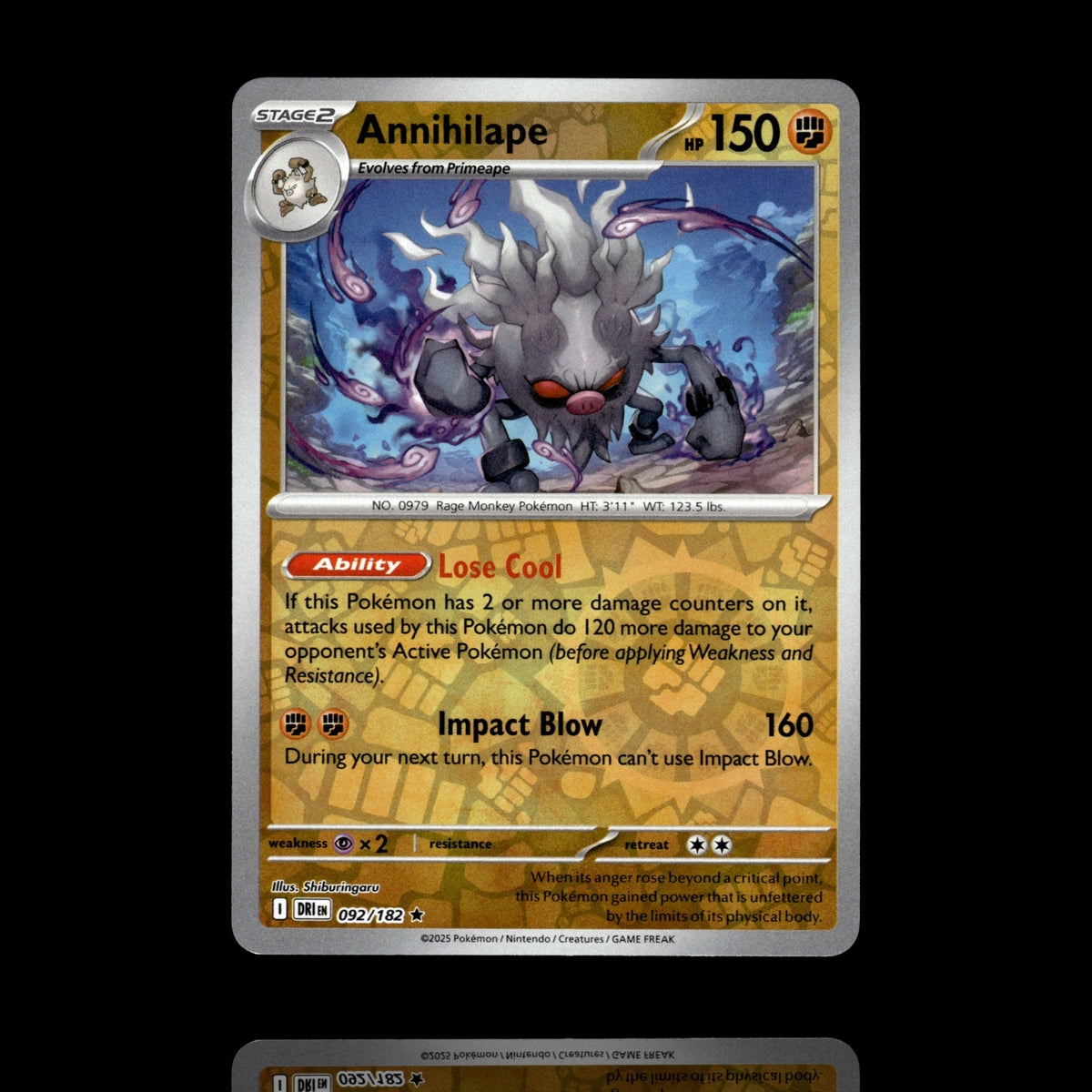 ▸ Annihilape | SV10: Destined Rivals | Reverse Holo | 092/182 | NM