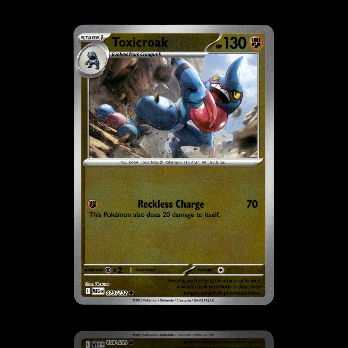 ▸ Toxicroak | ME01: Mega Evolution | Reverse Holo | 079/132 | NM