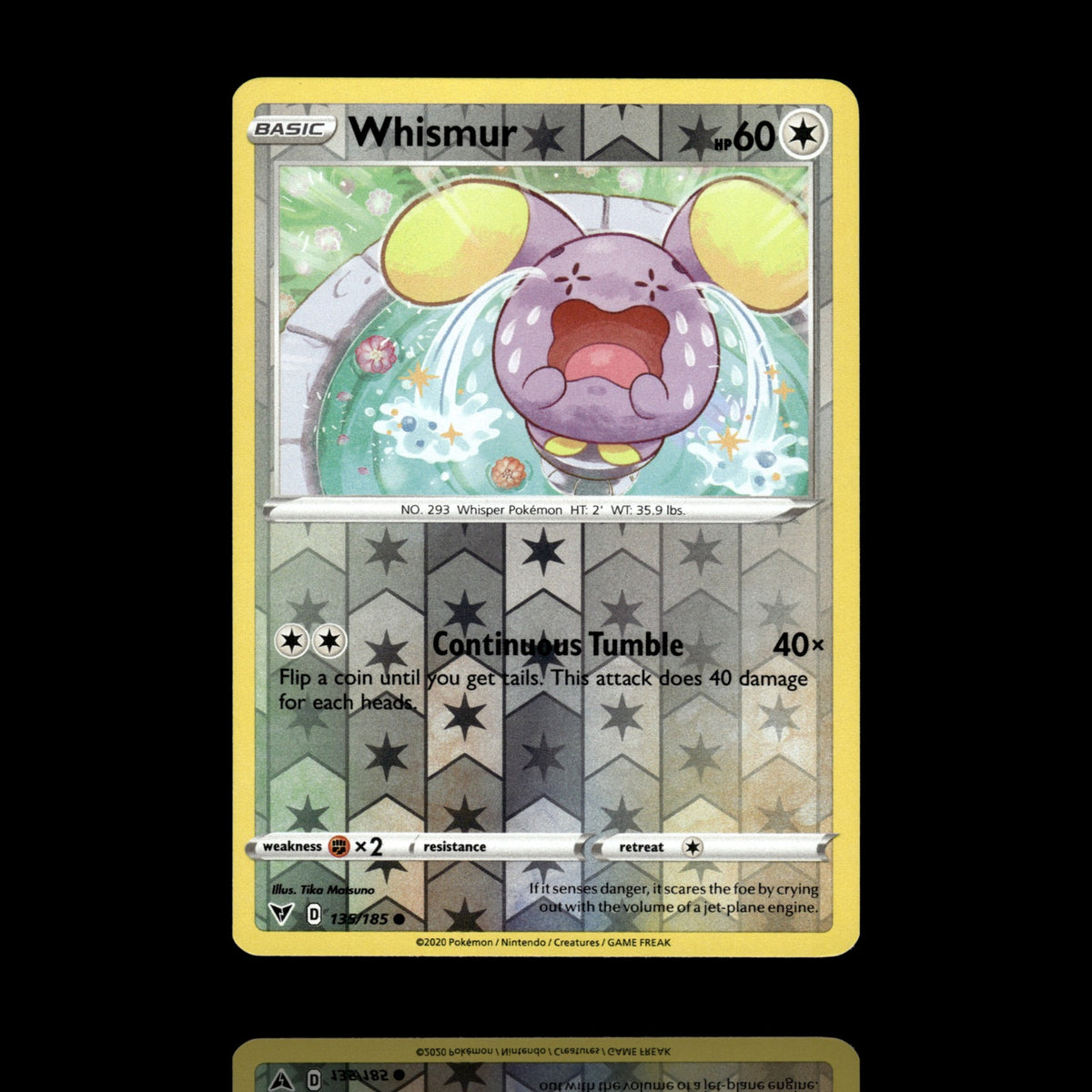 ▸ Whismur | SWSH04: Vivid Voltage | Reverse Holo | 135/185 | NM