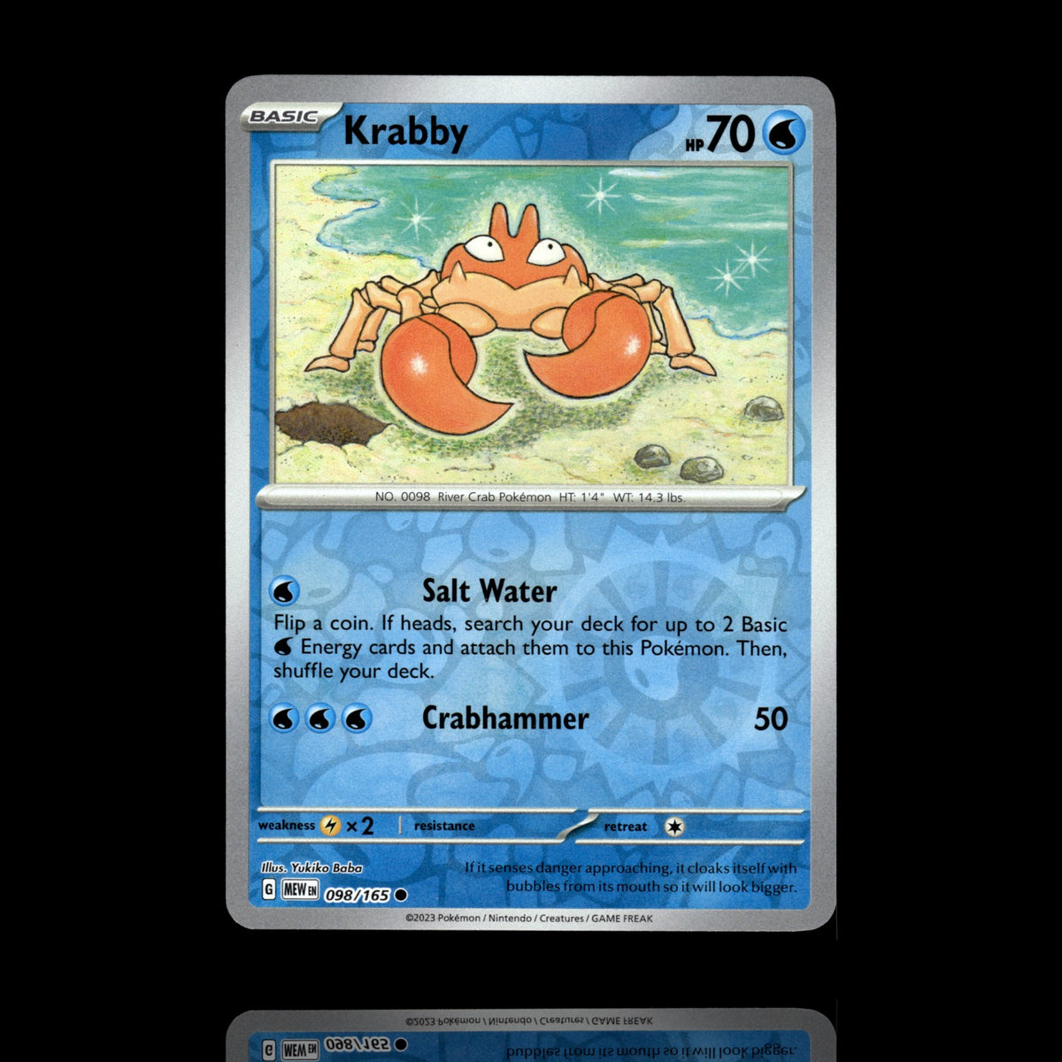 ▸ Krabby | SV: Scarlet & Violet 151 | Reverse Holo | 098/165 | NM