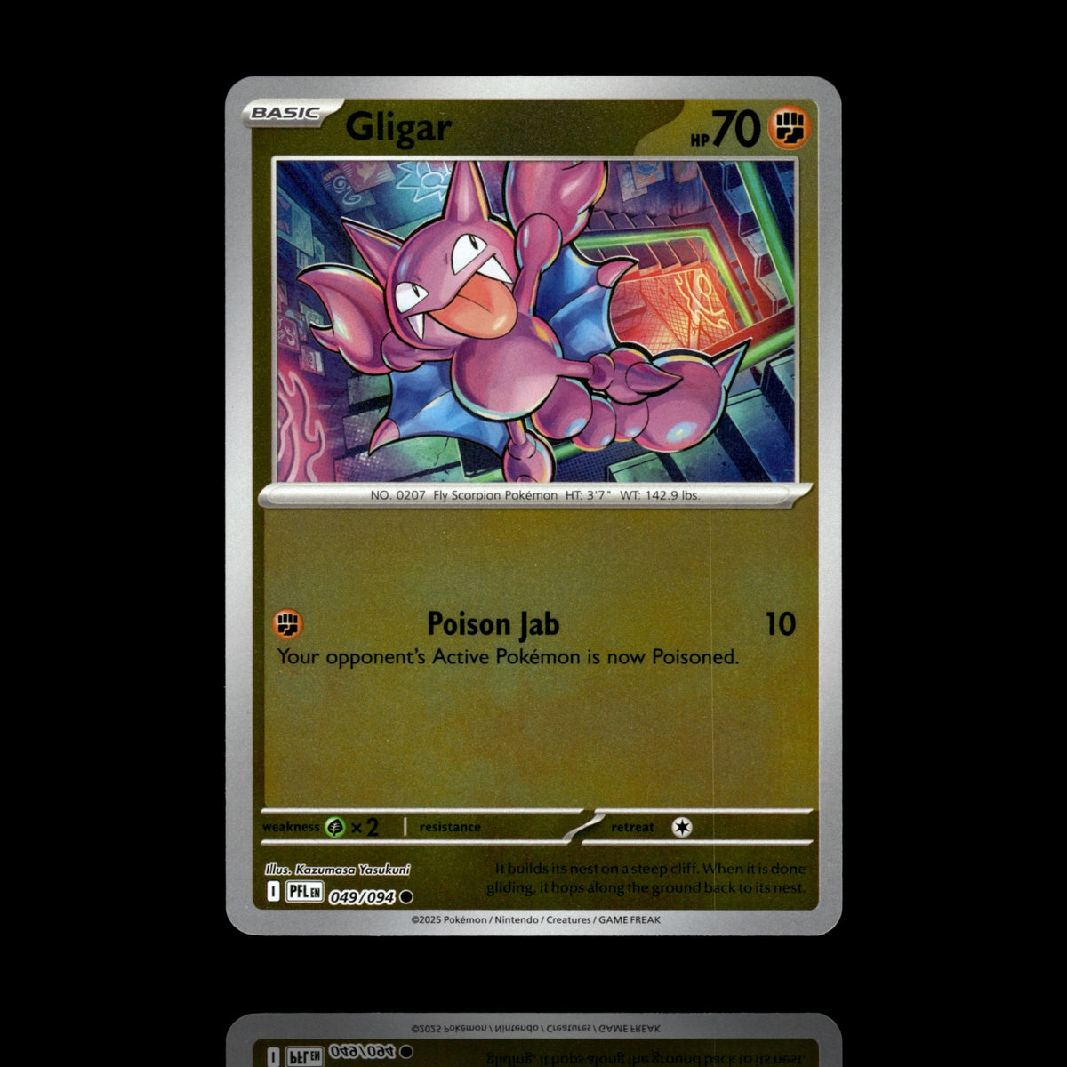 ▸ Gligar | ME02: Phantasmal Flames | Reverse Holo | 049/094 | NM