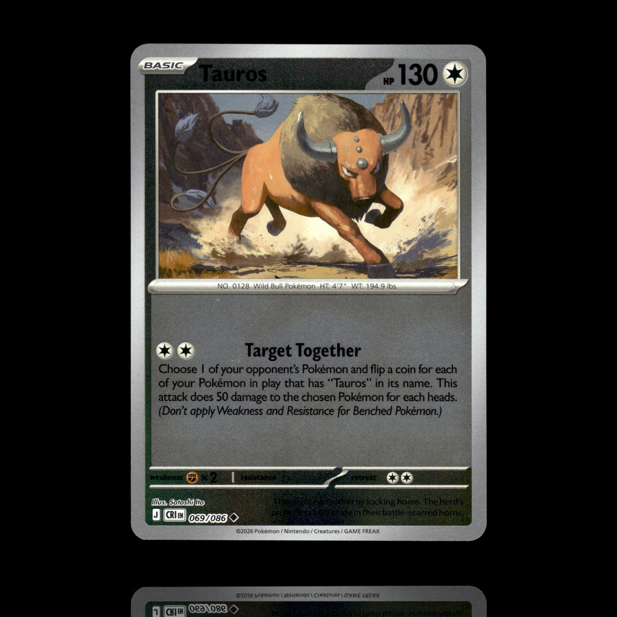 ▸ Tauros | ME04: Chaos Rising | Reverse Holo | 069/086 | NM