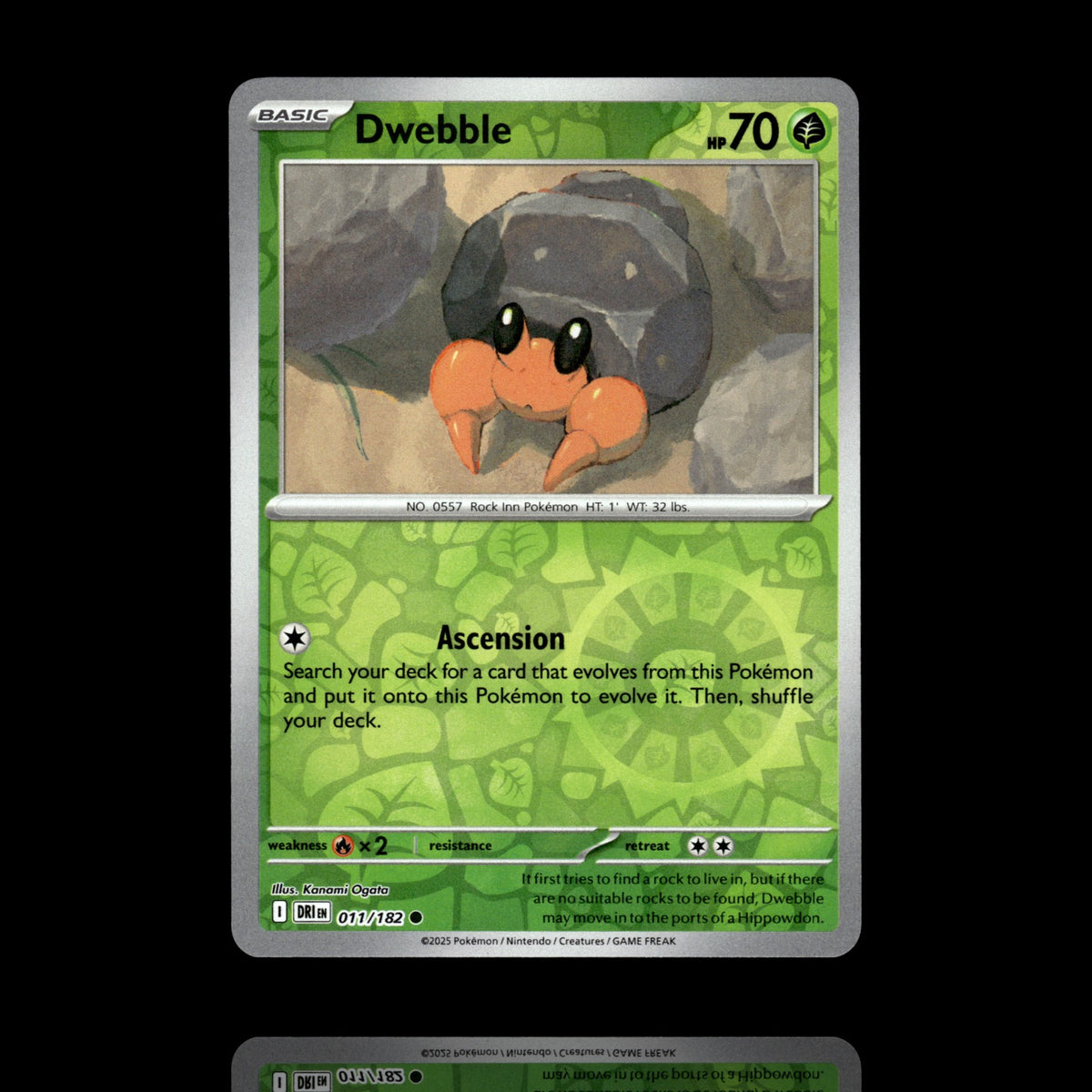 ▸ Dwebble | SV10: Destined Rivals | Reverse Holo | 011/182 | NM