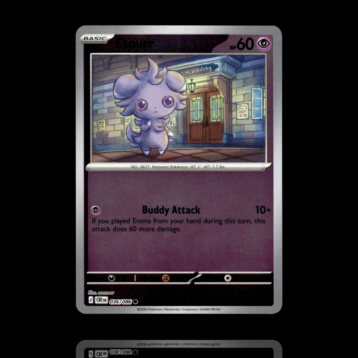 ▸ Espurr | ME04: Chaos Rising | Reverse Holo | 036/086 | NM