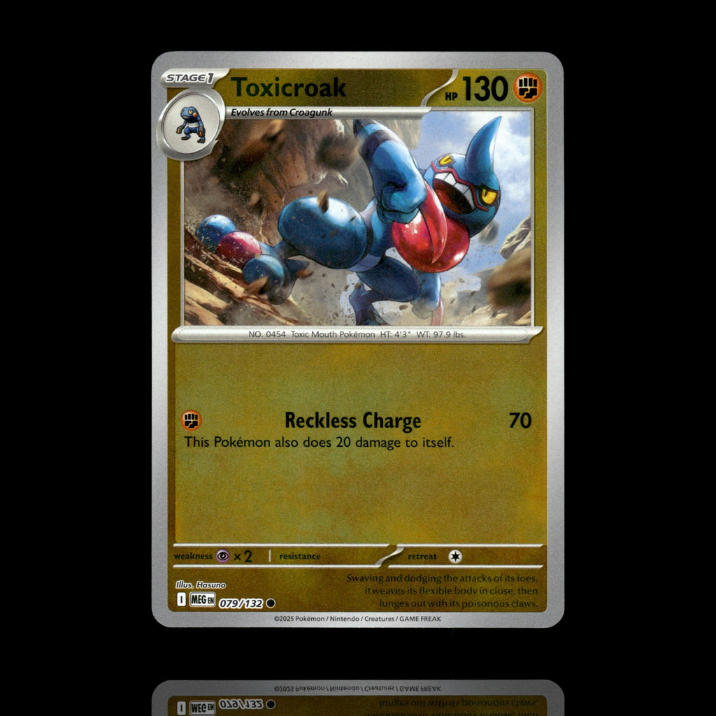 ▸ Toxicroak | ME01: Mega Evolution | Reverse Holo | 079/132 | NM