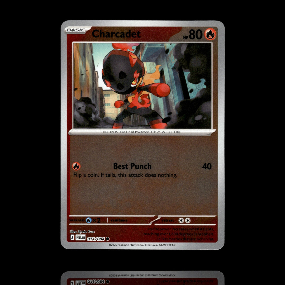 ▸ Charcadet | ME05 Pitch Black | Reverse Holo | 011/084 | NM