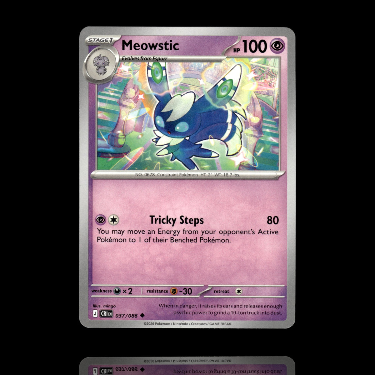 ▸ Meowstic | ME04: Chaos Rising | Uncommon | 037/086 | NM