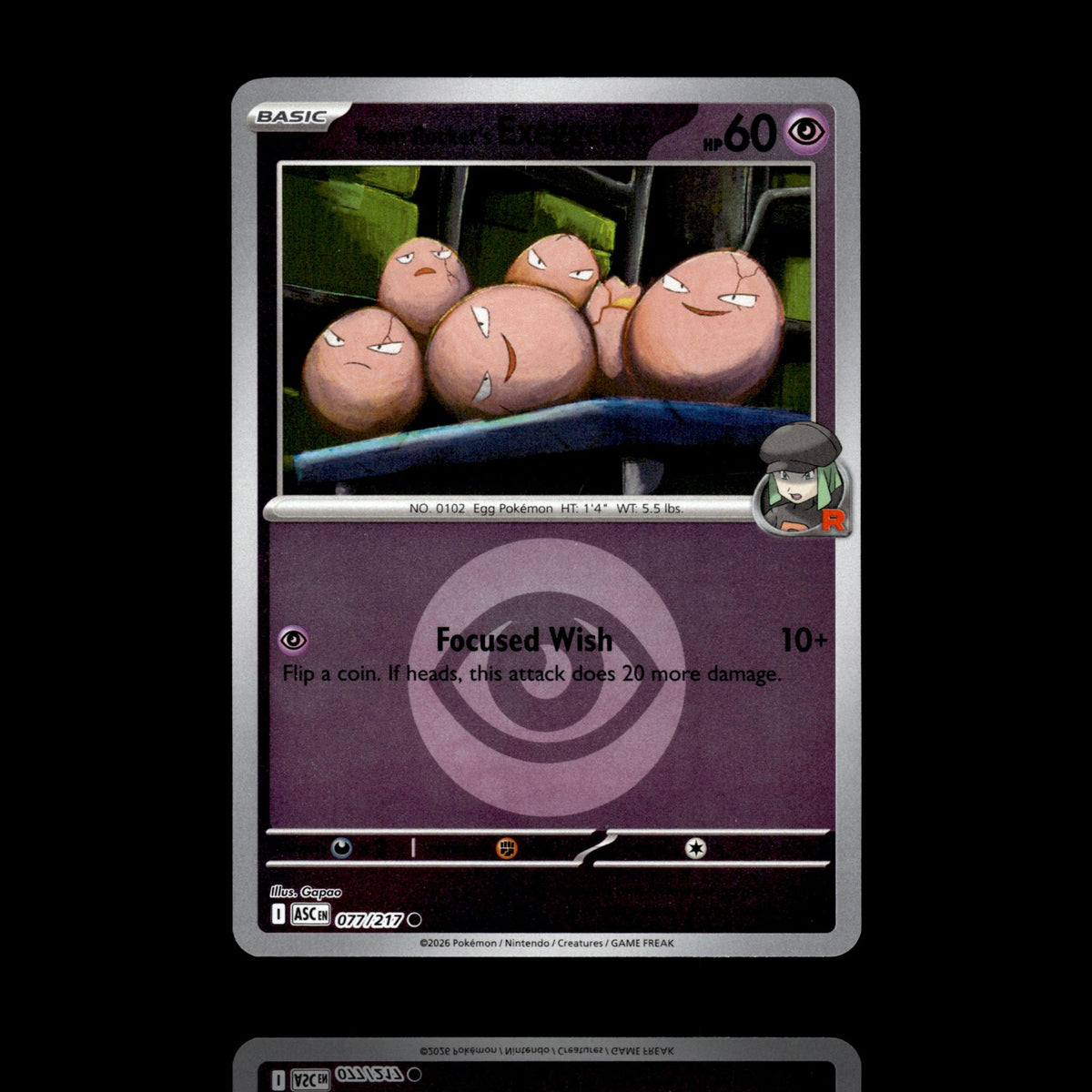 ▸ Team Rocket's Exeggcute | Ascended Heroes | Energy Reverse Holo | 077/217 | NM