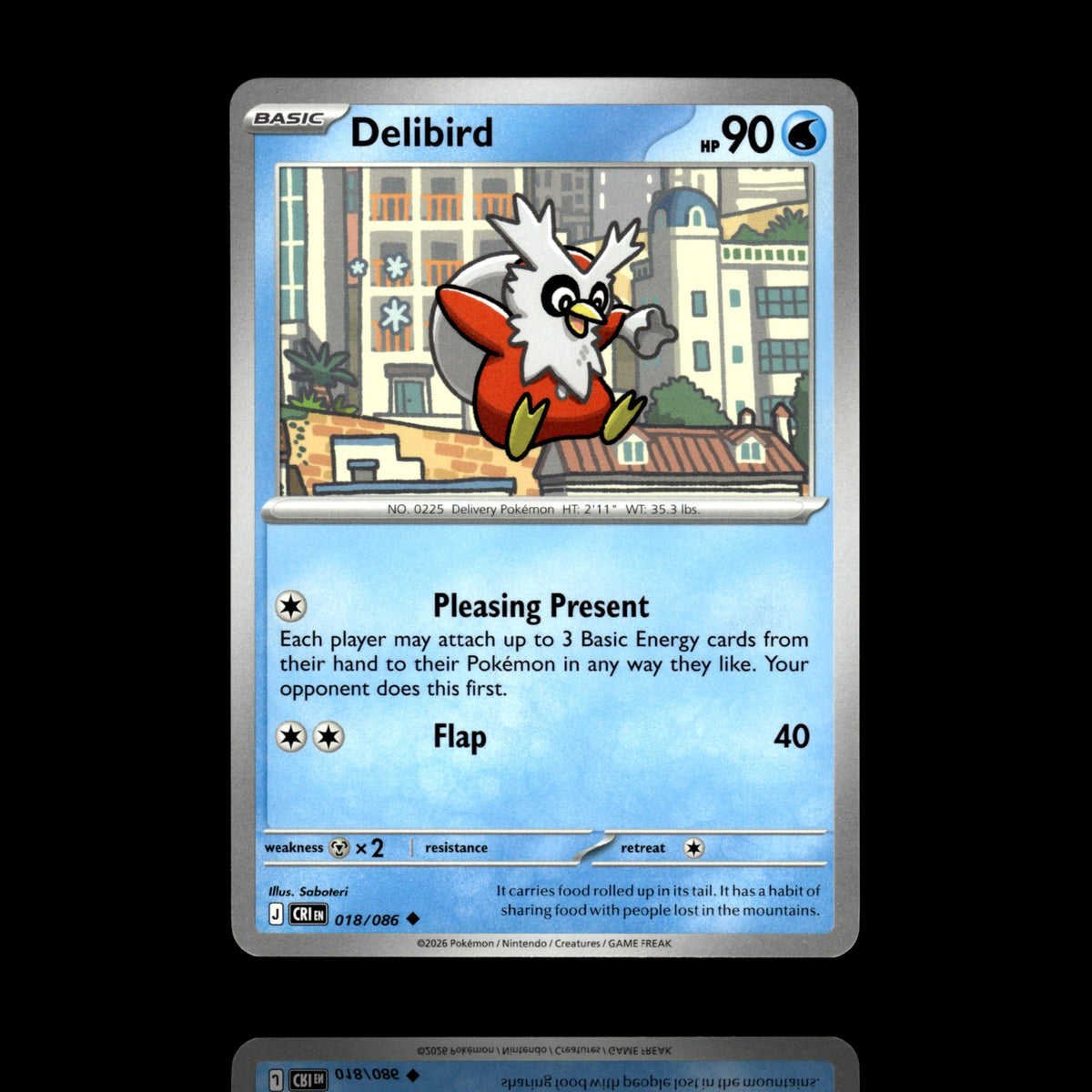 ▸ Delibird | ME04: Chaos Rising | Uncommon | 018/086 | NM