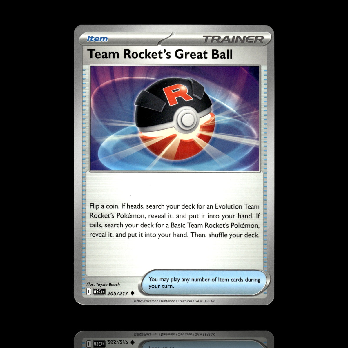 ▸ Team Rocket's Great Ball | ME: Ascended Heroes | Uncommon | 205/217 | NM