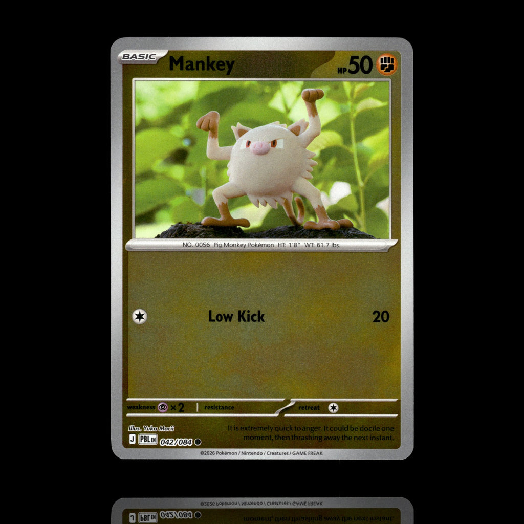 ▸ Mankey | ME05 Pitch Black | Reverse Holo | 042/084 | NM