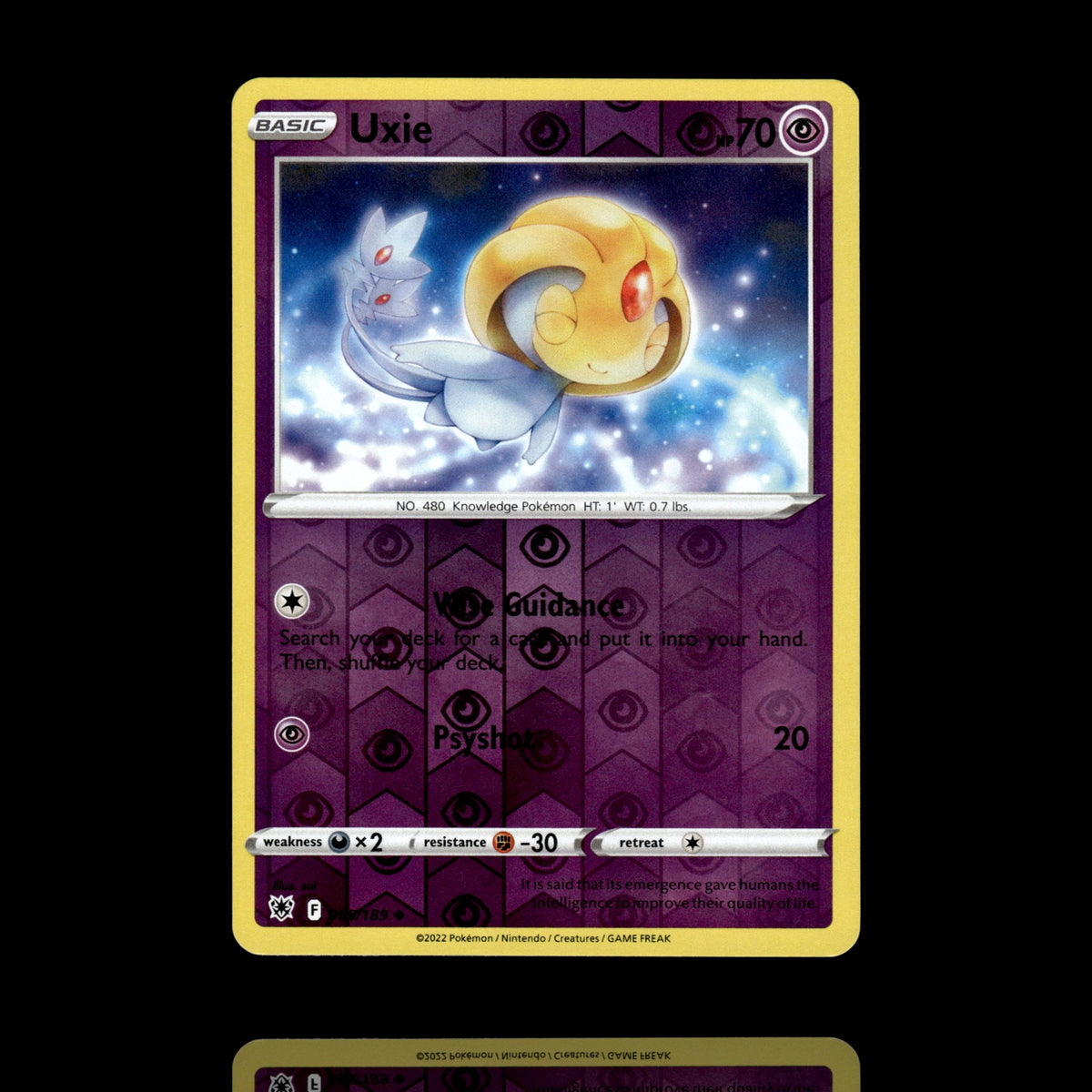 ▸ Uxie | SWSH10: Astral Radiance | Reverse Holo | 065/189 | NM