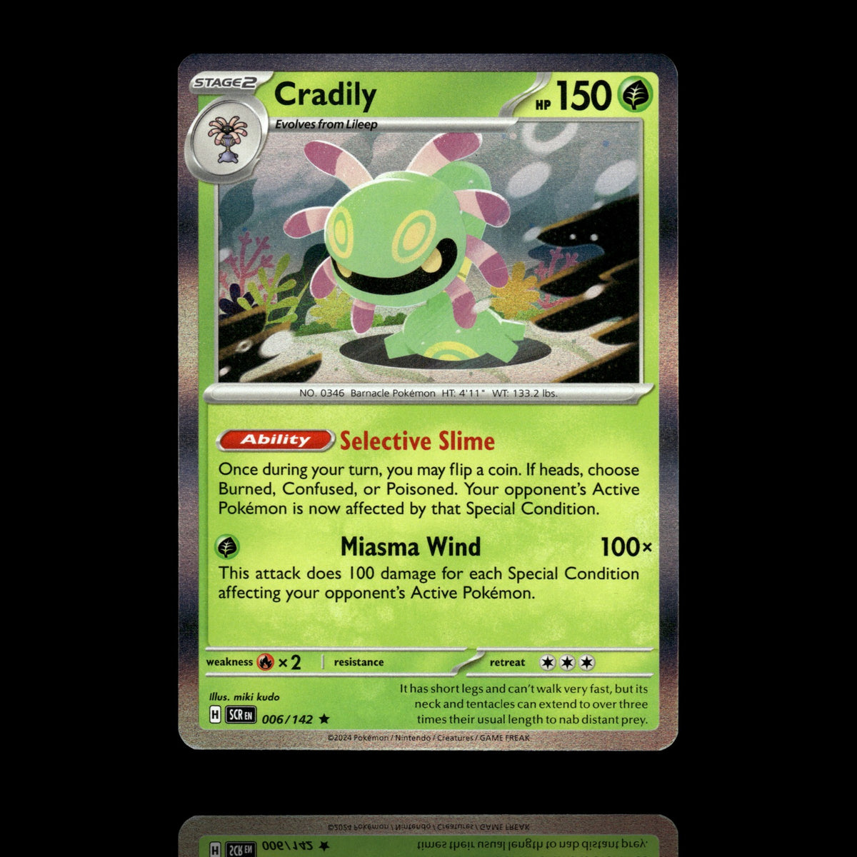 ▸ Cradily | SV07: Stellar Crown | Rare | 006/142 | NM