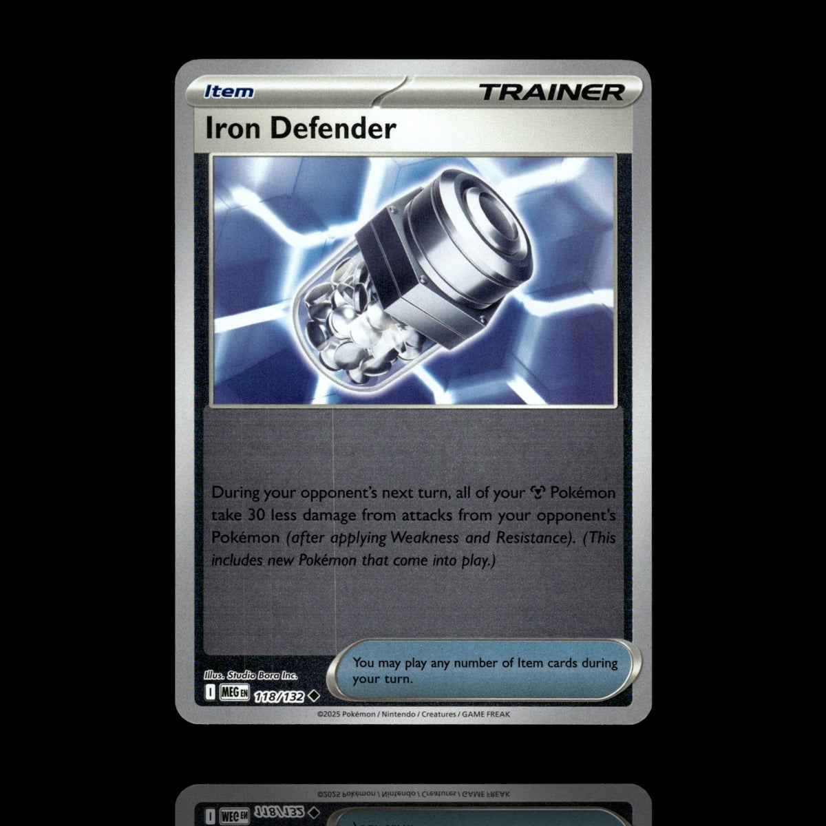 ▸ Iron Defender | ME01: Mega Evolution | Reverse Holo | 118/132 | NM