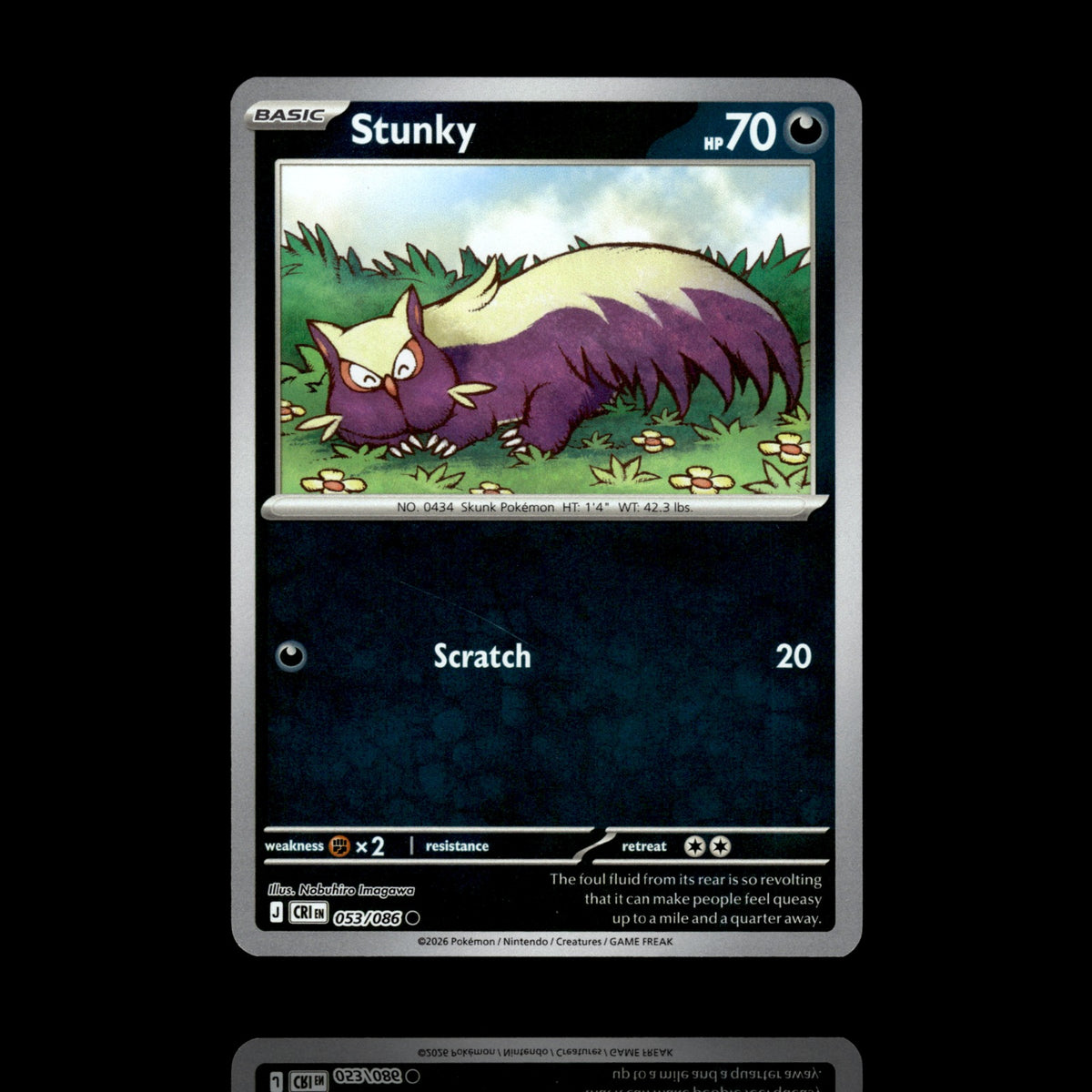 ▸ Stunky | ME04: Chaos Rising | Reverse Holo | 053/086 | NM