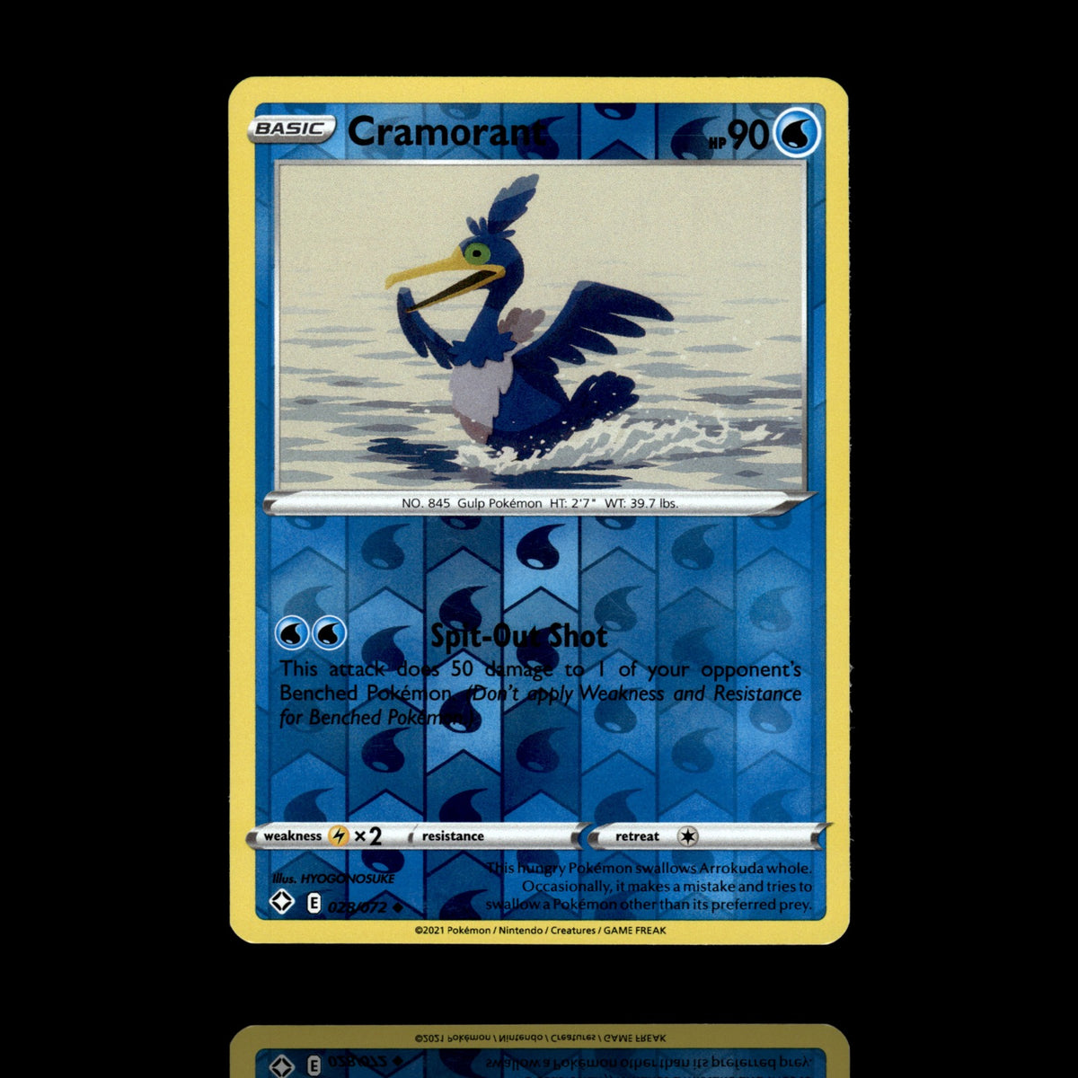 ▸ Cramorant | Shining Fates | Reverse Holo | 028/072 | NM