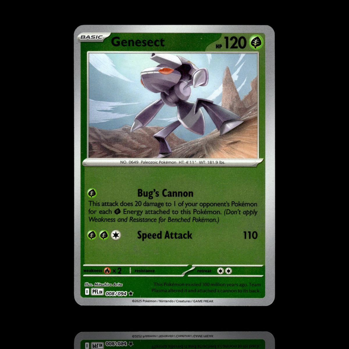 ▸ Genesect | ME02: Phantasmal Flames | Reverse Holo | 008/094 | NM