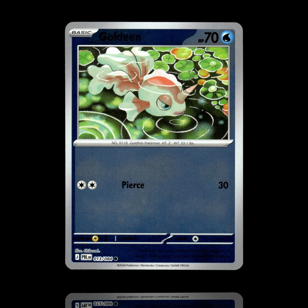 ▸ Goldeen | ME05: Pitch Black | Reverse Holo | 013/084 | NM