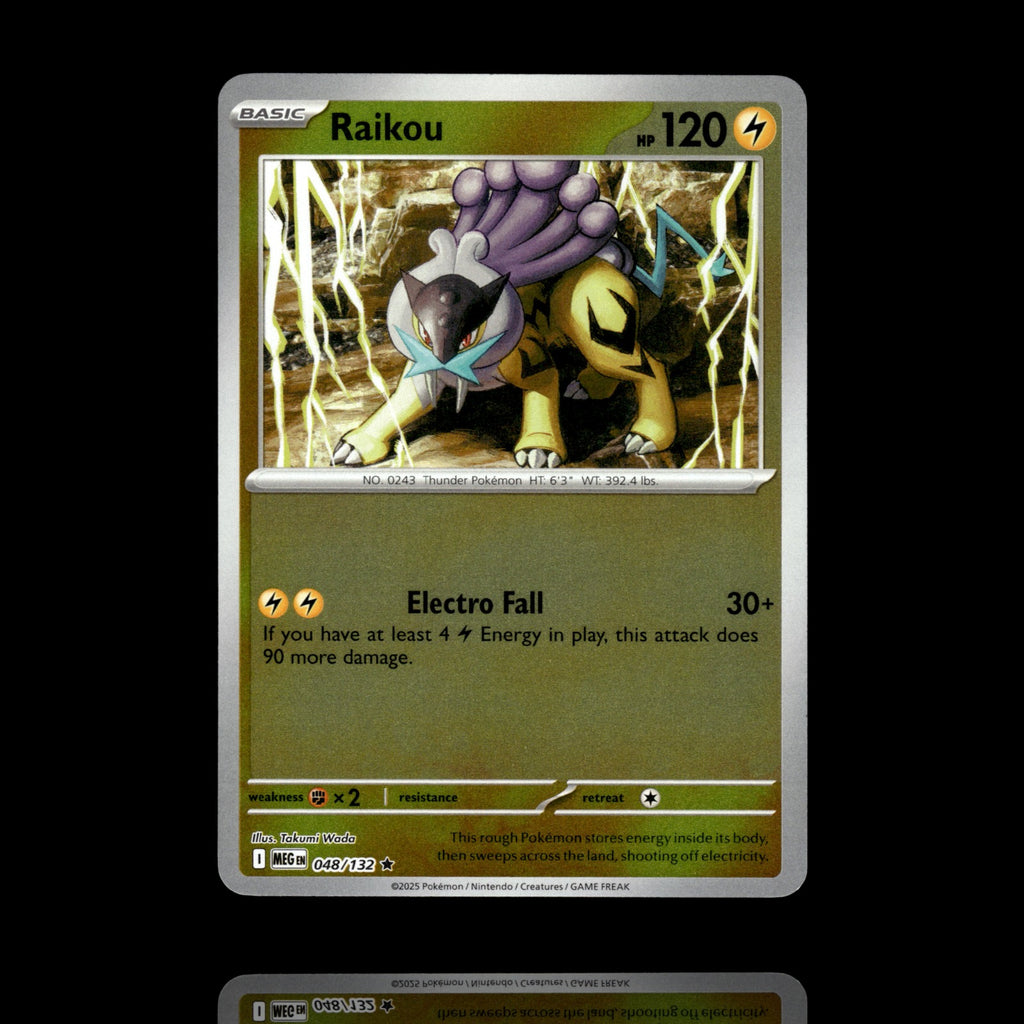 ▸ Raikou | ME01: Mega Evolution | Reverse Holo | 048/132 | NM