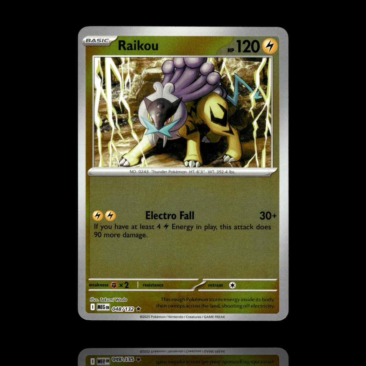▸ Raikou | ME01: Mega Evolution | Reverse Holo | 048/132 | NM