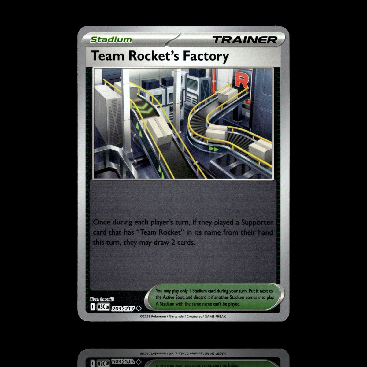▸ Team Rocket's Factory | ME: Ascended Heroes | Reverse Holo | 203/217 | NM
