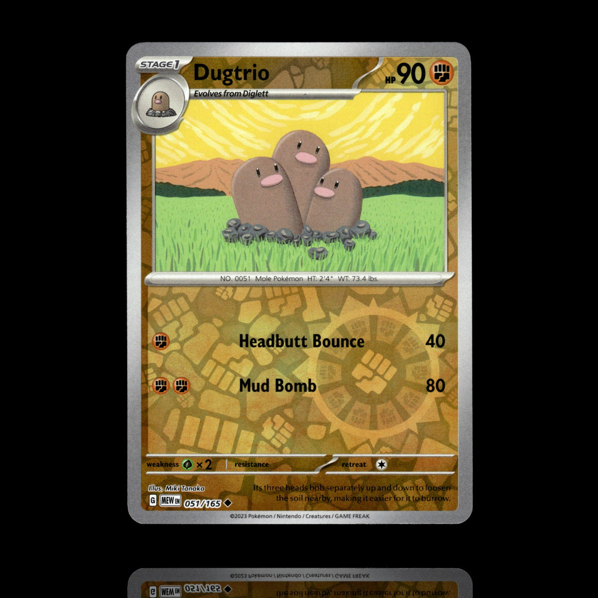 ▸ Dugtrio | SV: Scarlet & Violet 151 | Reverse Holo | 051/165 | NM
