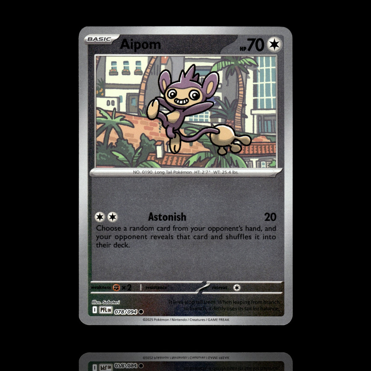 ▸ Aipom | ME02: Phantasmal Flames | Reverse Holo | 078/094 | NM