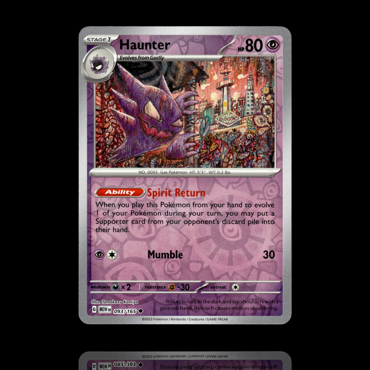 ▸ Haunter | SV: Scarlet & Violet 151 | Reverse Holo | 093/165 | NM
