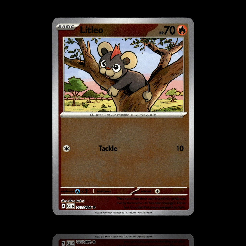 ▸ Litleo | ME04: Chaos Rising | Reverse Holo | 014/086 | NM