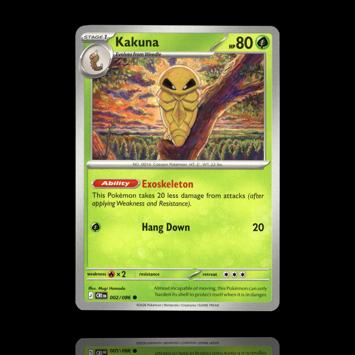 ▸ Kakuna | ME04: Chaos Rising | Common | 002/086 | NM