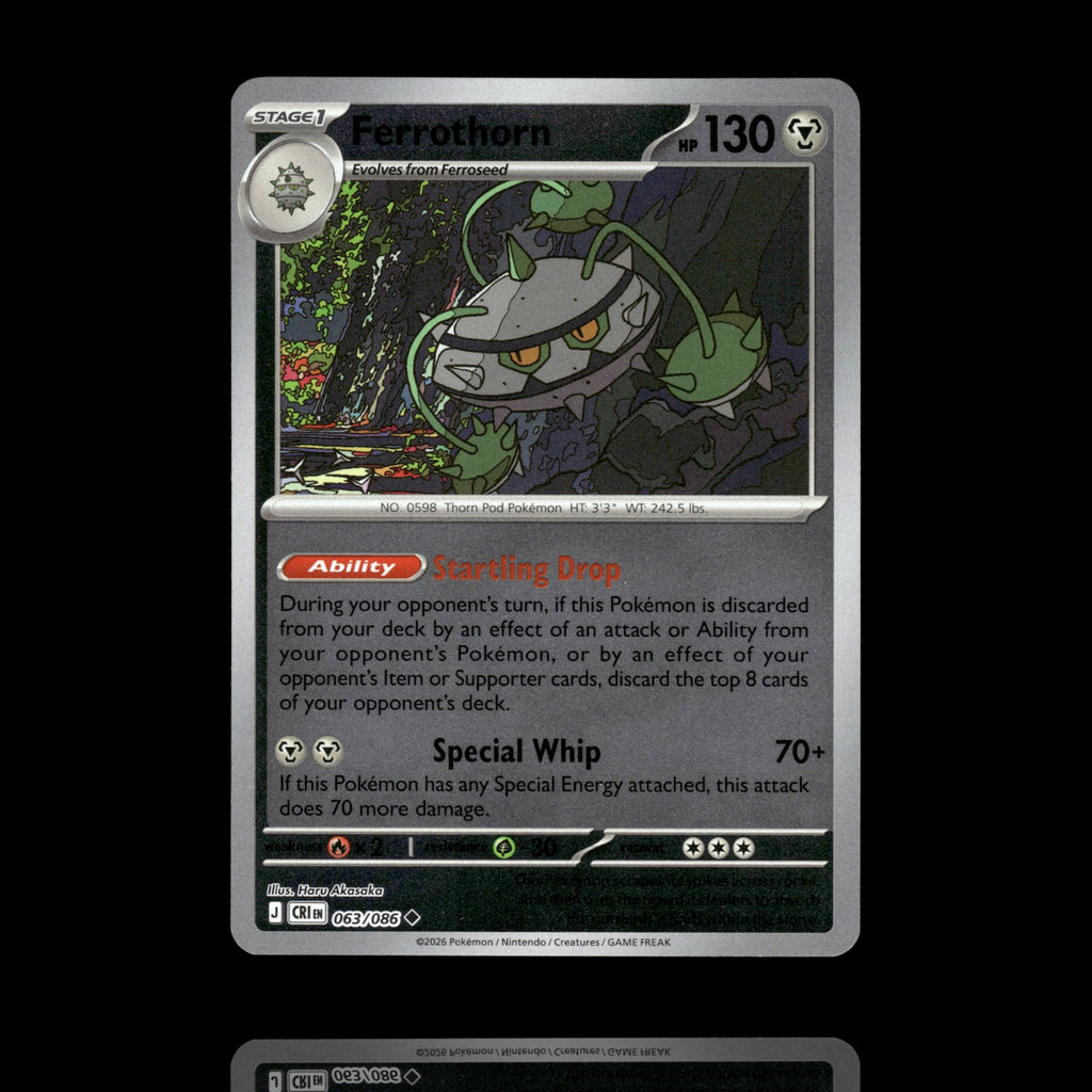 ▸ Ferrothorn | ME04: Chaos Rising | Reverse Holo | 063/086 | NM