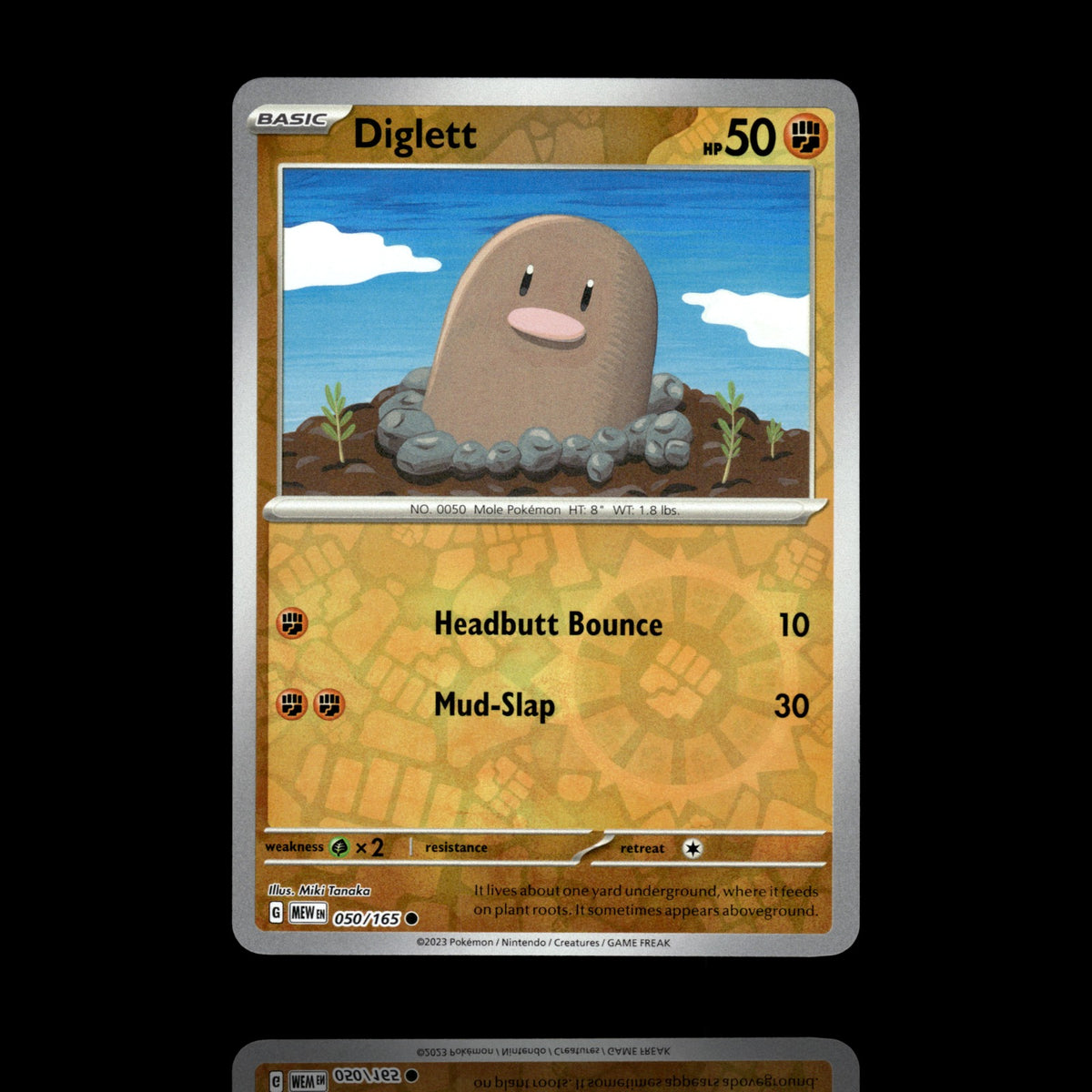 ▸ Diglett | SV: Scarlet & Violet 151 | Reverse Holo | 050/165 | NM